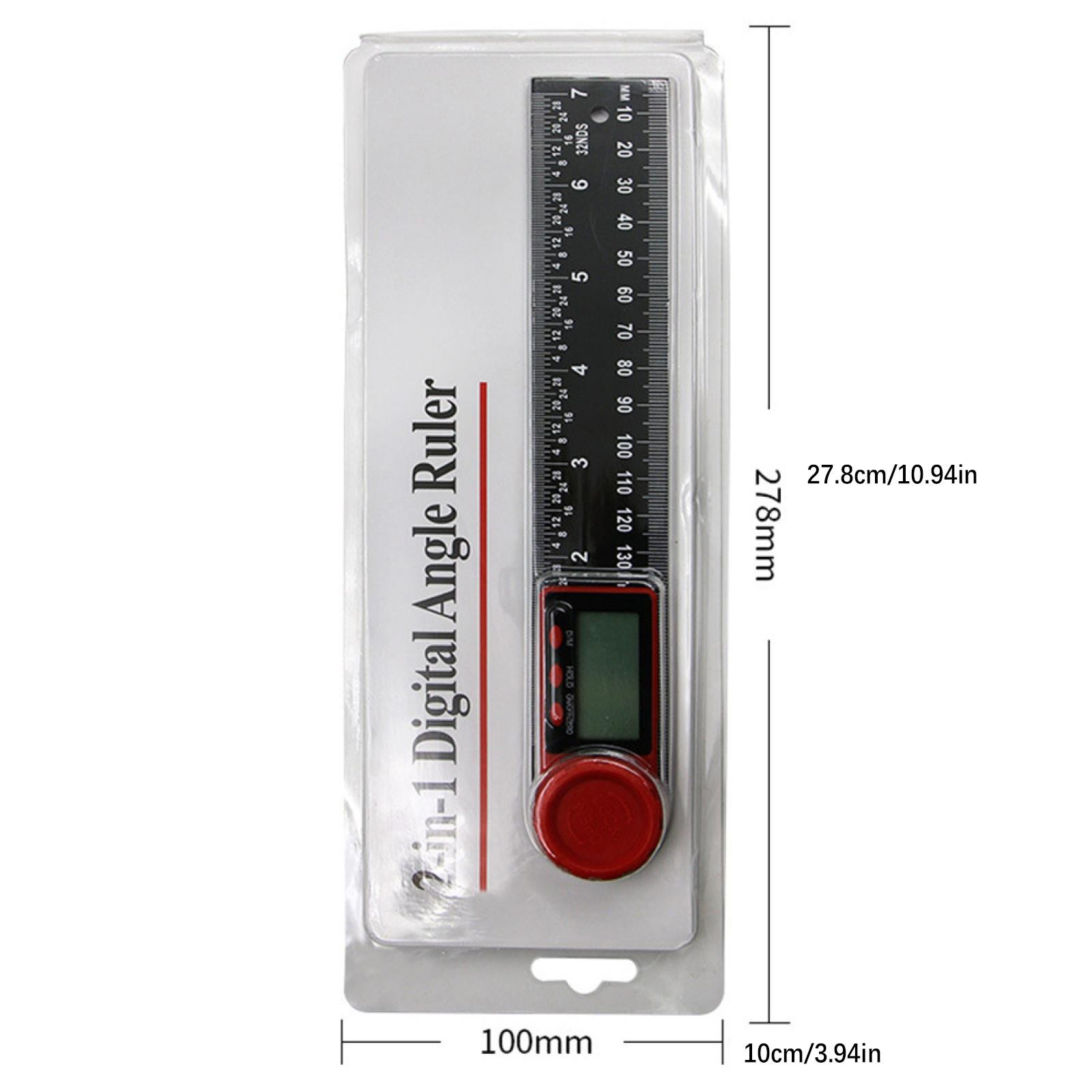 LCD Digital Display 200mm 0-360° Angle Finder Ruler Protractor Measure Meter e