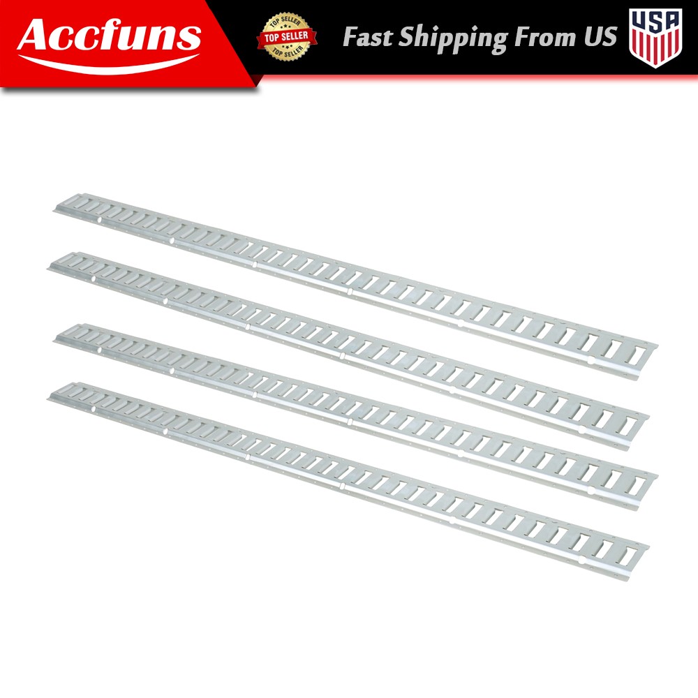 For Vans Trailers Silver 4 PCS 6' E Track Tie Down Rail Kit Carbon Steel