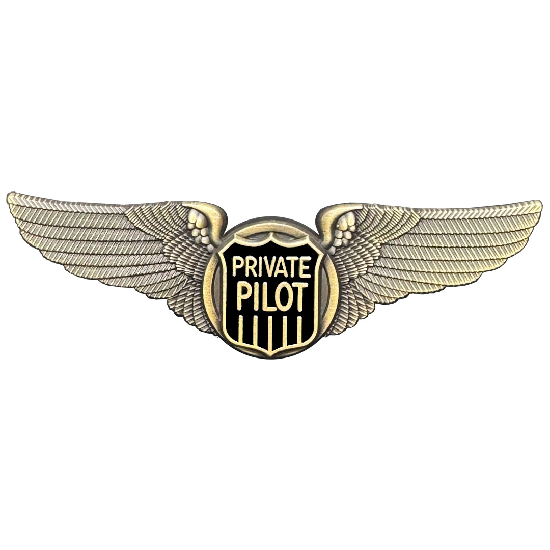 BL7-5 Private Pilot Wings pin Full size standard 3 inch great for Executive Jet