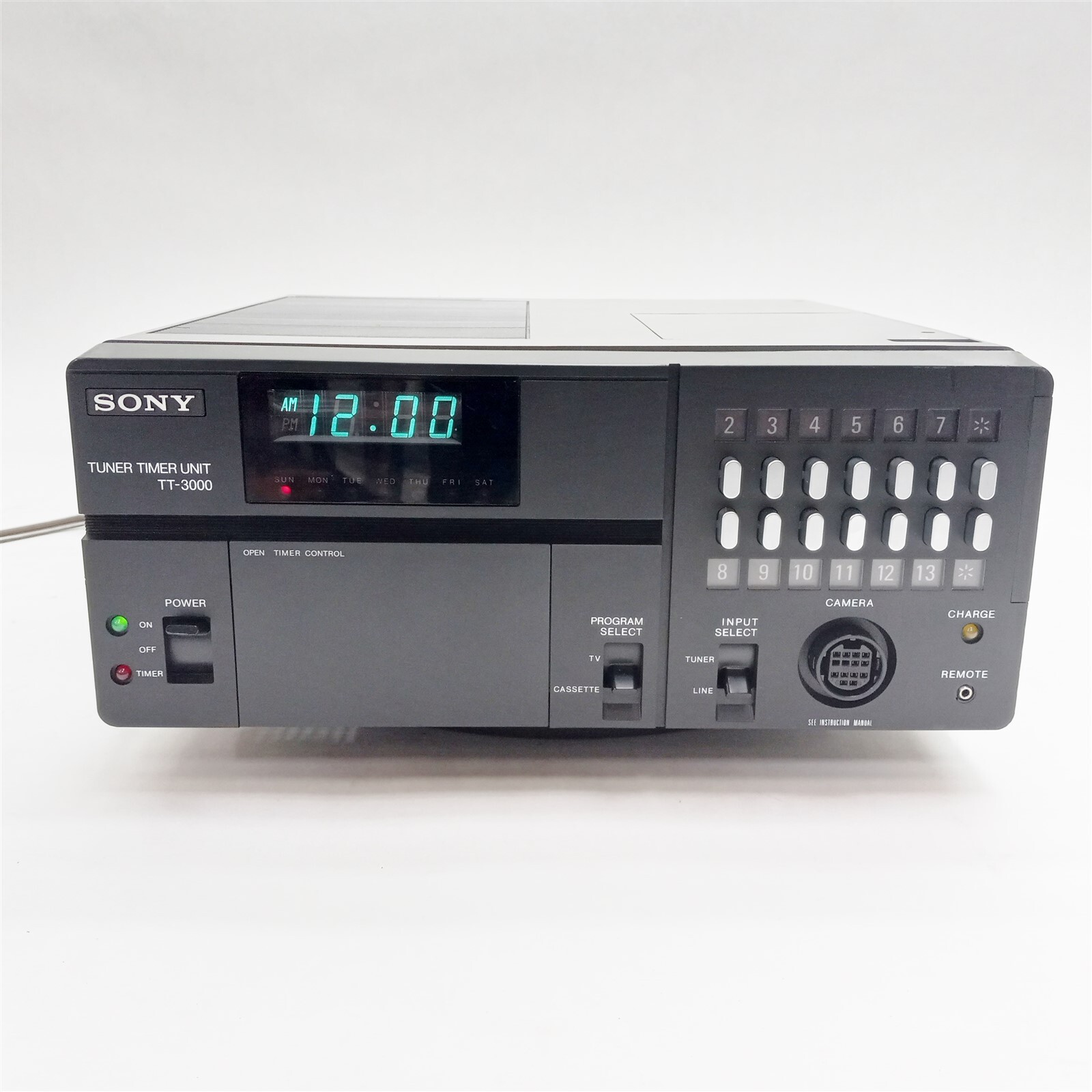 Sony TT-3000 Portable Programmable Digital Cassette Tuner Timer Unit Clock