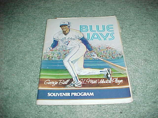 1988 Toronto Blue Jays v Philadelphia Phillies Spring Training Baseball Program