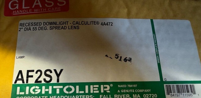 Lightolier AF2SY 2" Spread Lens