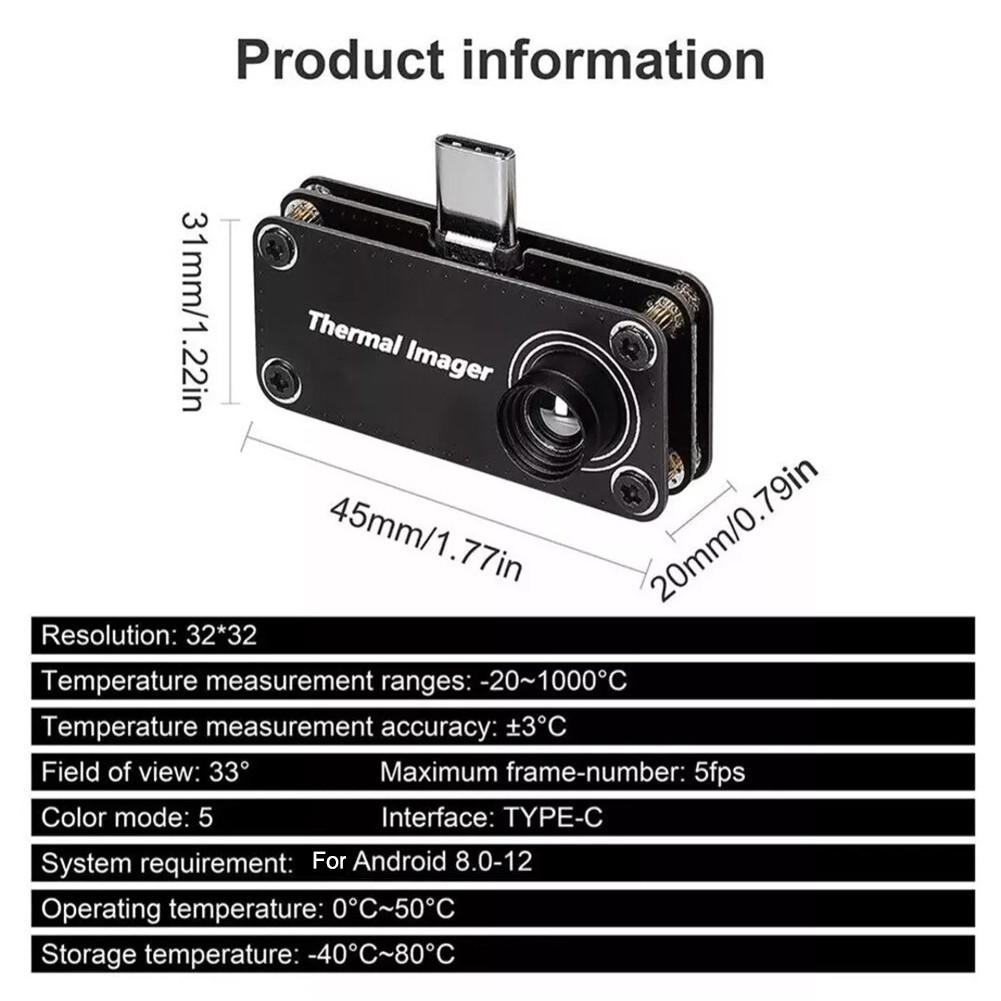 Professional For Android Thermal Imaging Camera Reliable Temperature Assessment