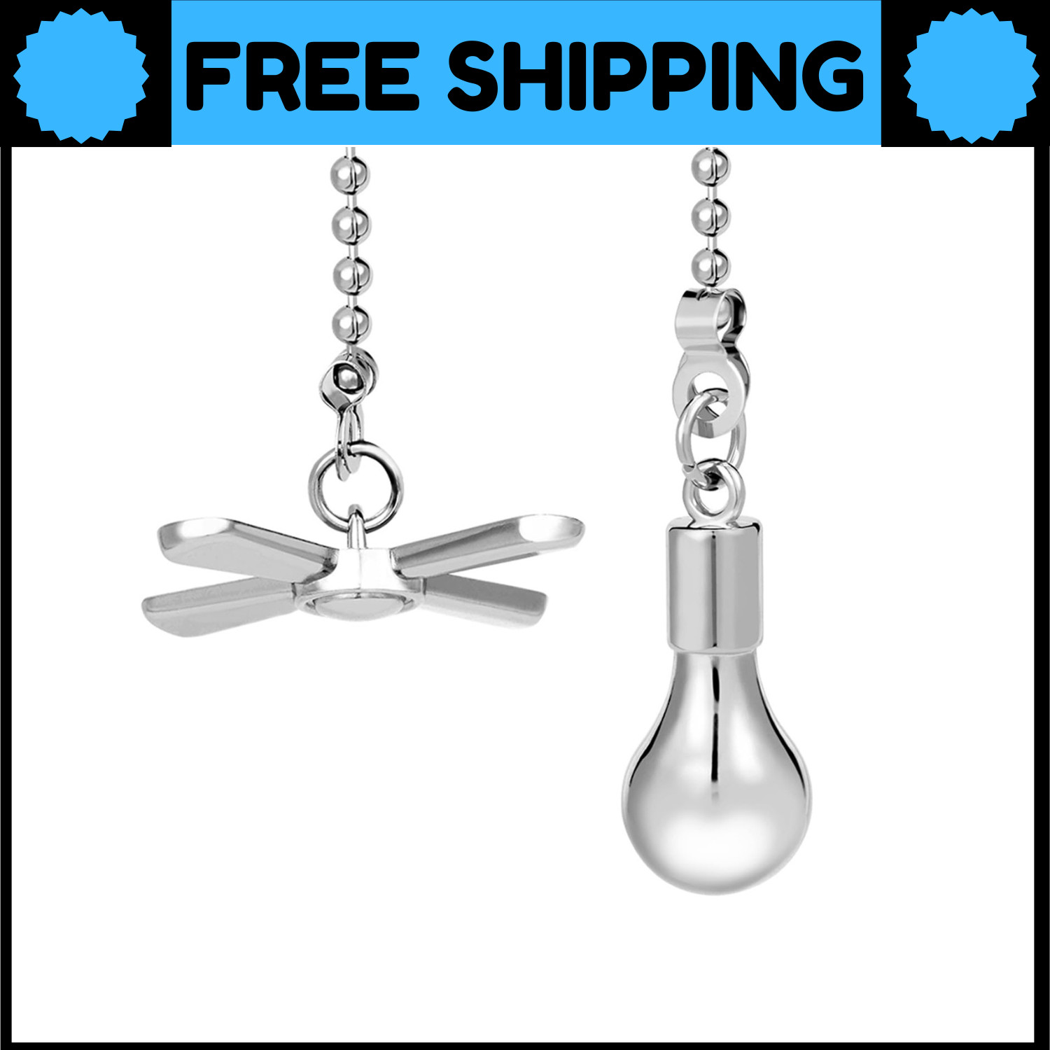 Ceiling Fan Pull Chain Ornaments 13.6 Inches Fan Pulls Extension Chains Set