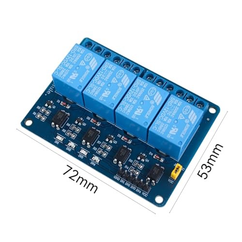 4 Channel DC 12V Relay Module with Optocoupler Control Board and 4 Channel 12V