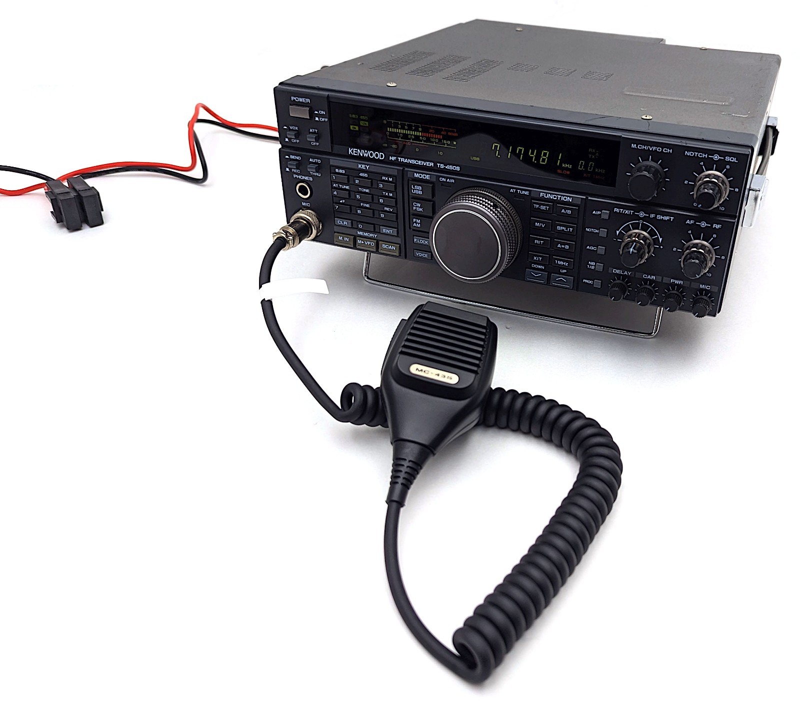Kenwood TS-450S HF 100W Transceiver Radio w/ Mic & DC Power Cable - *AS-IS READ*