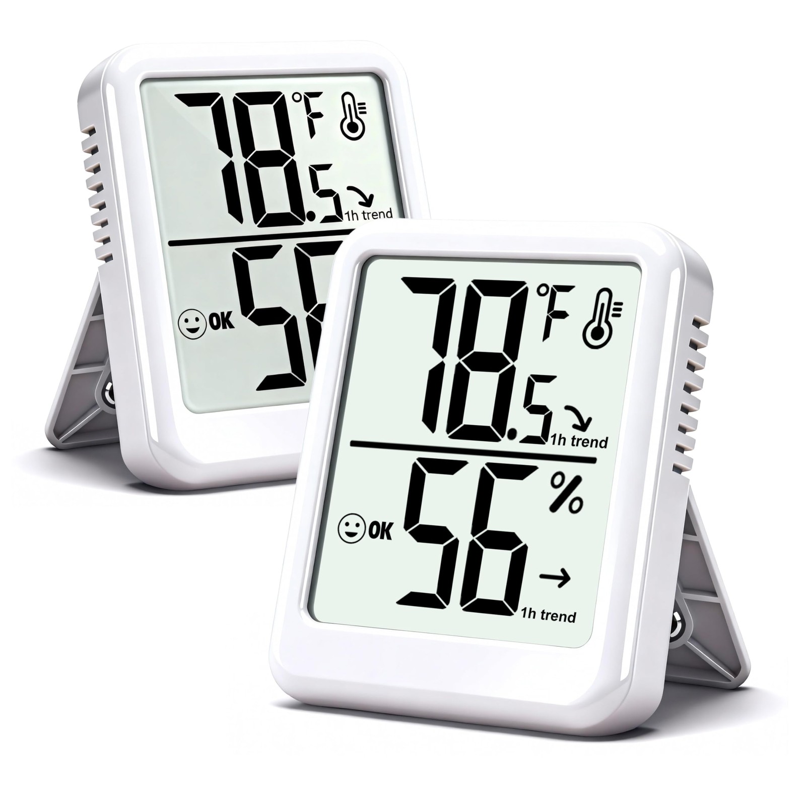 Ayawiss 2-Pack Room Thermometer Indoor Hygrometer for Home, Temperature Humi...