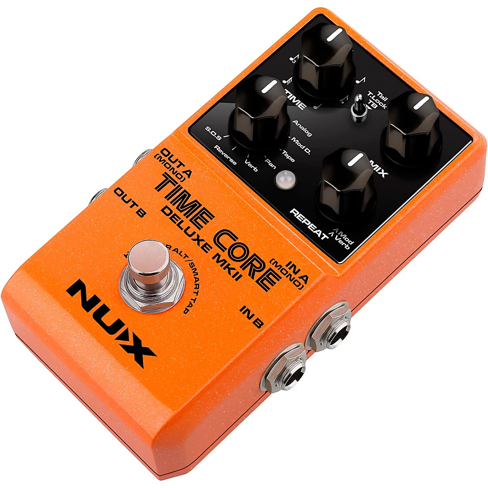 NUX Time Core Deluxe MKII w/Delays/Phrase Looper/Tap Tempo Effects Pedal Orange