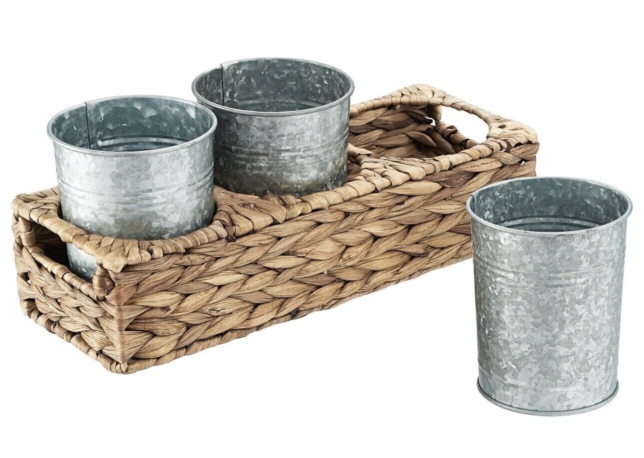 Artland 4-Pc. Masonware Flatware Caddy By Garden Terrace Collection Hand Woven
