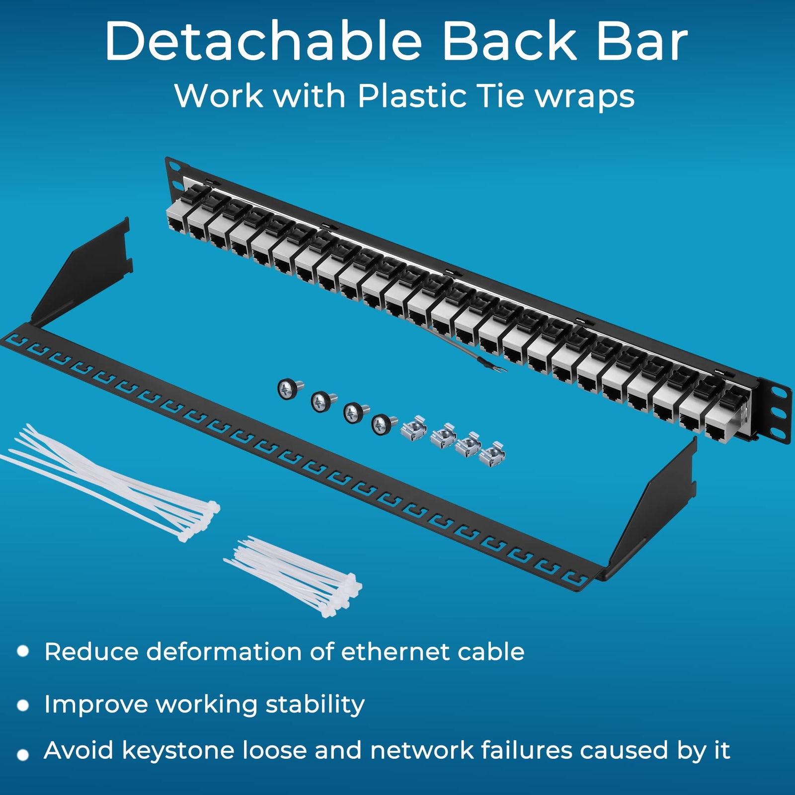 Patch Panel 24 Port Cat7 With Inline Keystone 10g Support Coupler Patch Panel St