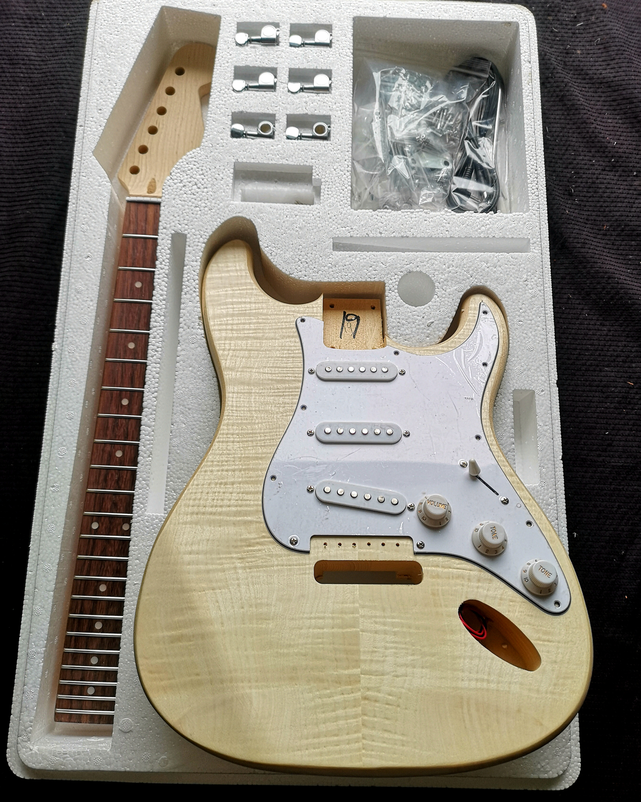 ST Electric Guitar Production Kit Tiger Skin Electric Guitar Combination No. 19