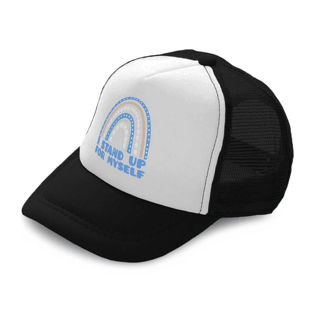 Kids Trucker Hat I Stand up for Myself Rainbow Polyester Boys Caps & Girls Caps