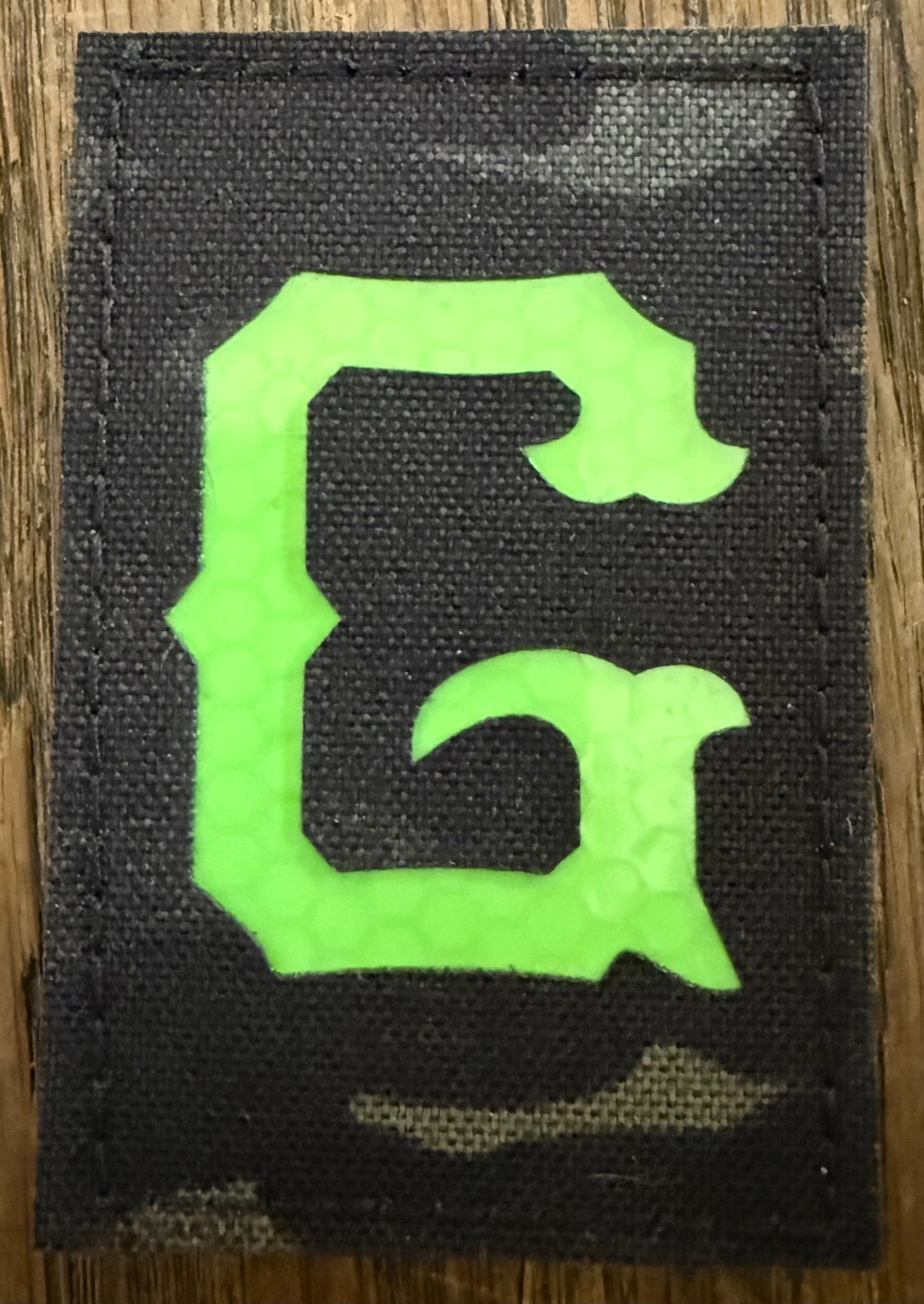 GWA GearWhoresAnonymous "G" Patch Radioactive Multicam Black Reflective