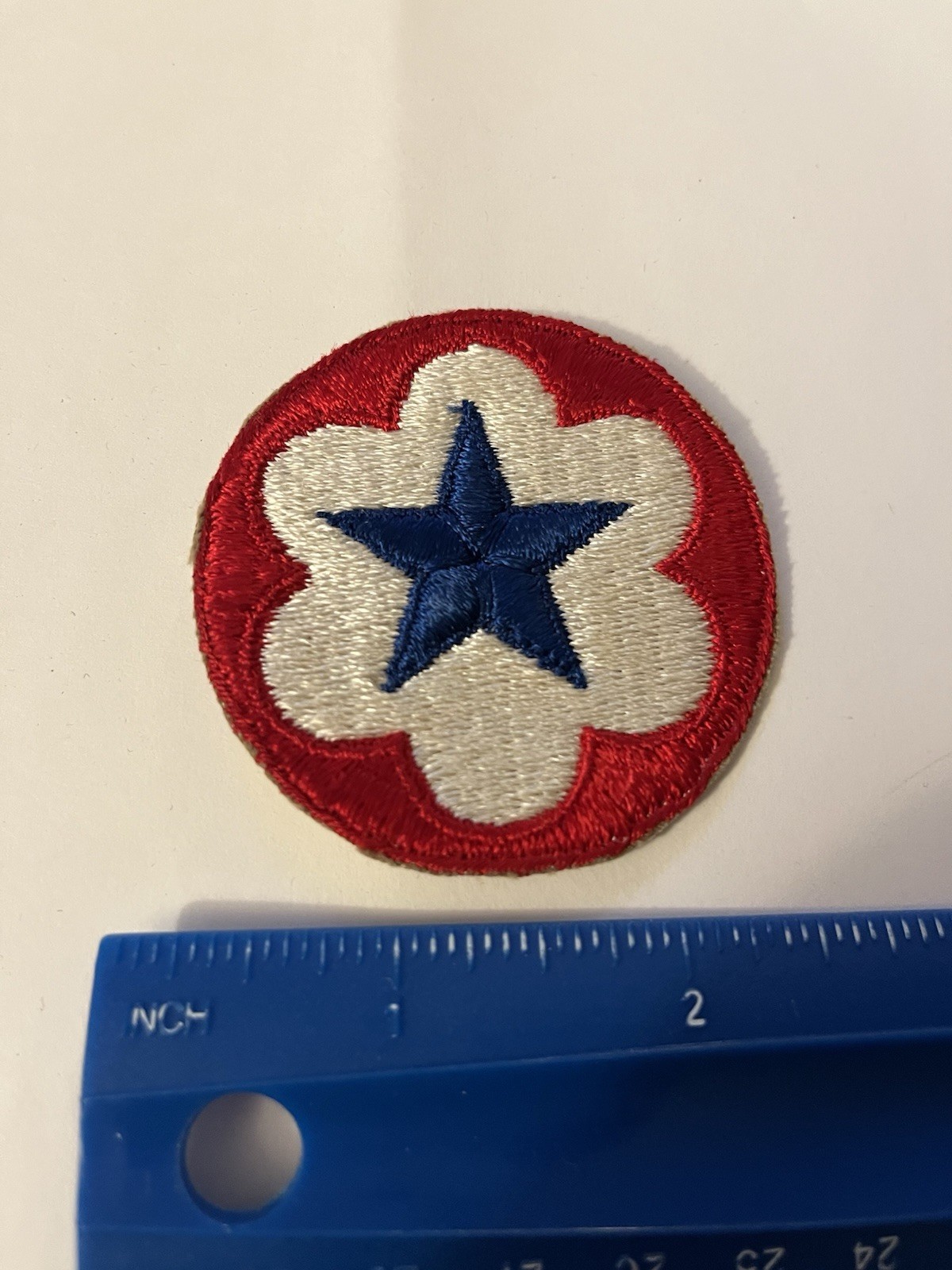 WWII US Army Service Supplies Ground Forces Patch Blue Star INV12893