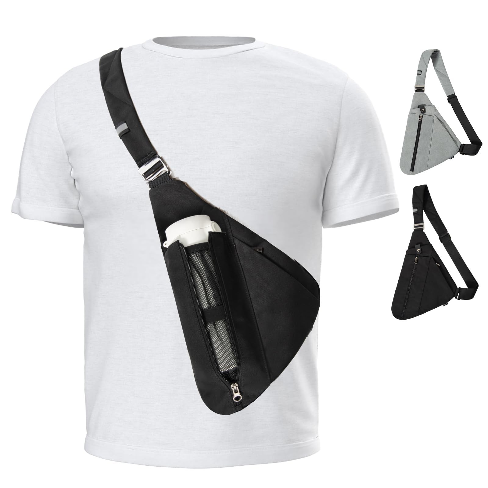 Sling Bag for Men,RFID Crossbody Hiking Backpack Chest Shoulder Tactical Bag ...