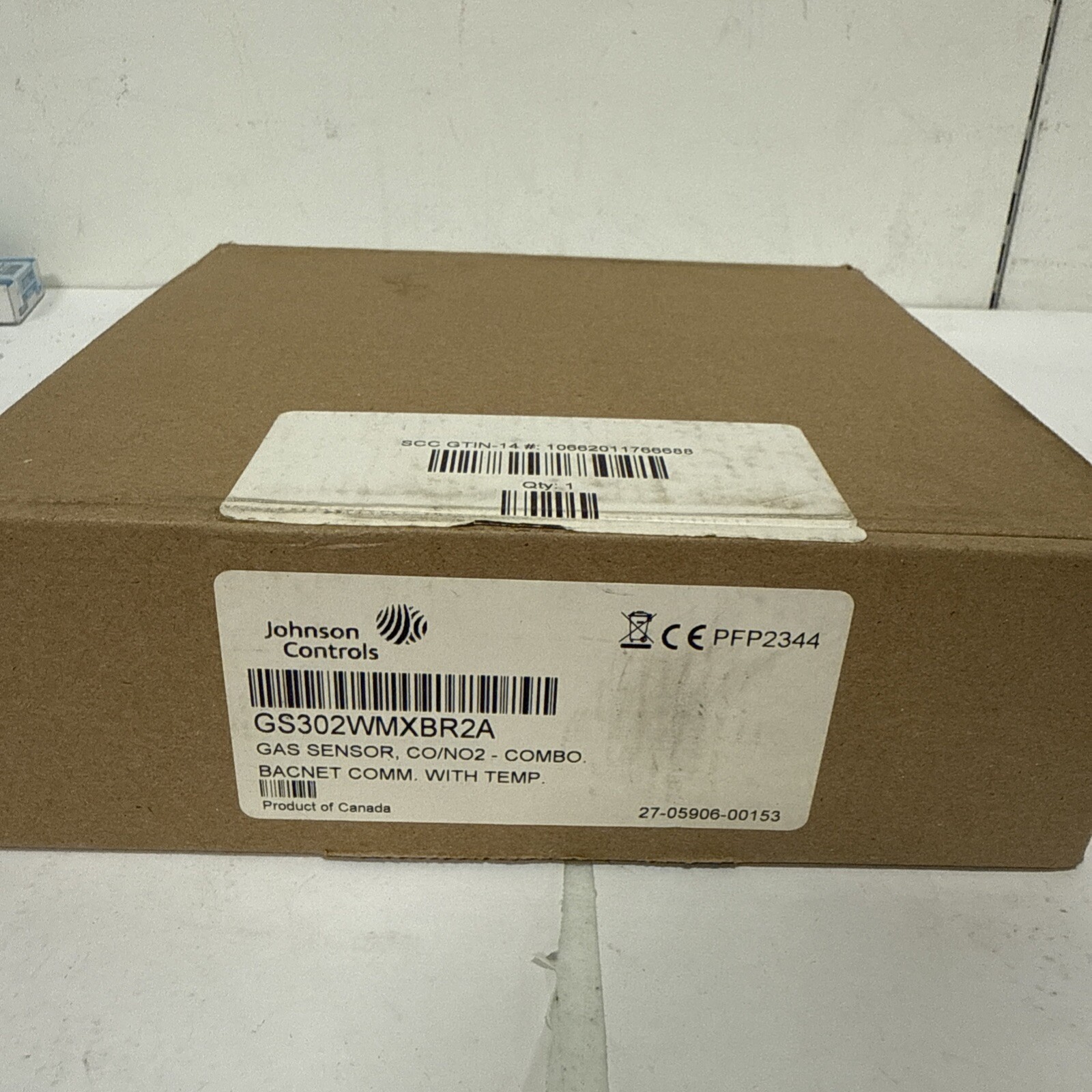 Johnson Controls GS302WMXBR2A GAS SENSOR, COMBINED CO/NO2 BACNET W/ TEMPERATURE