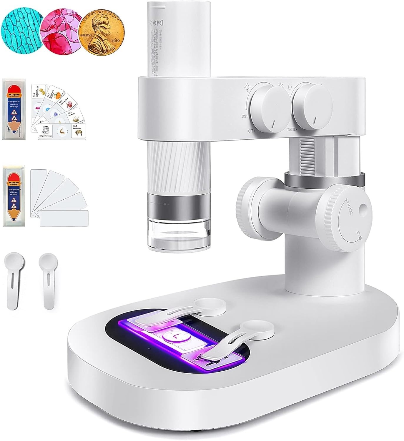 New Hayve Microscope for Kids 1X -400X STEM Kit Wireless Digital Slide LED Light