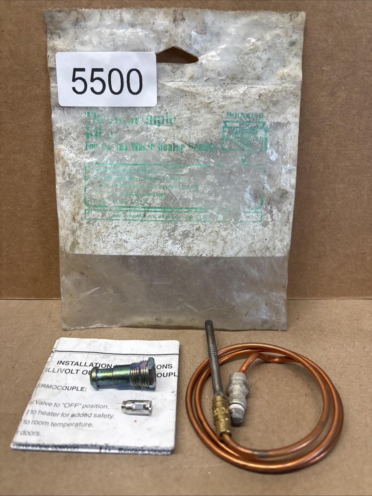 Lochinvar 9000056  Universal Thermocouple for Gas Water Heater Thermo Coupler