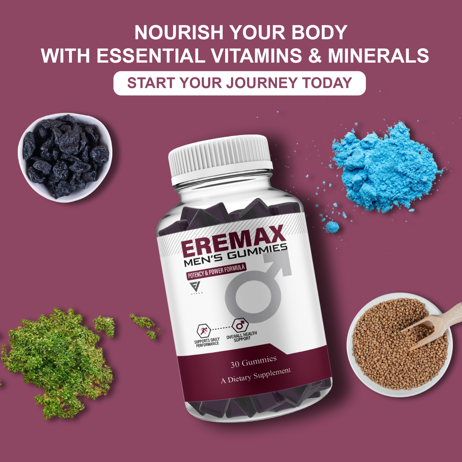 (2 Pack) Eremax Performance Gummies, Eremax Advanced Formula (2 Month Supply)