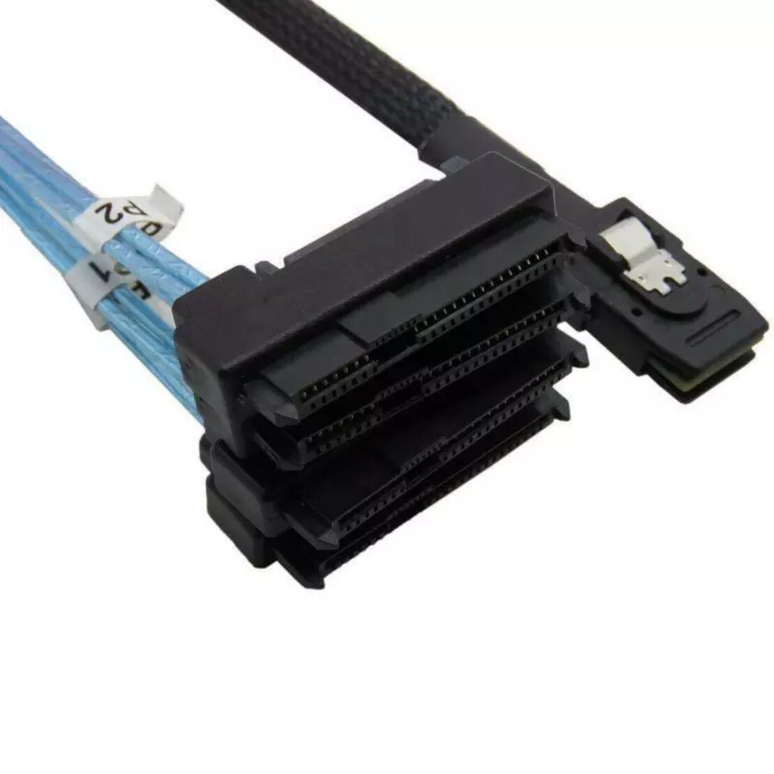 Mini SAS 36P SFF-8087 to 4 SFF-8482 Connectors With SATA Power Cable 3FT 1M US