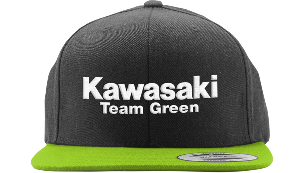 NEW FACTORY EFFEX 22-86104 Kawasaki Team Green 2 Hat - Black/Green - MOTORCYCLE