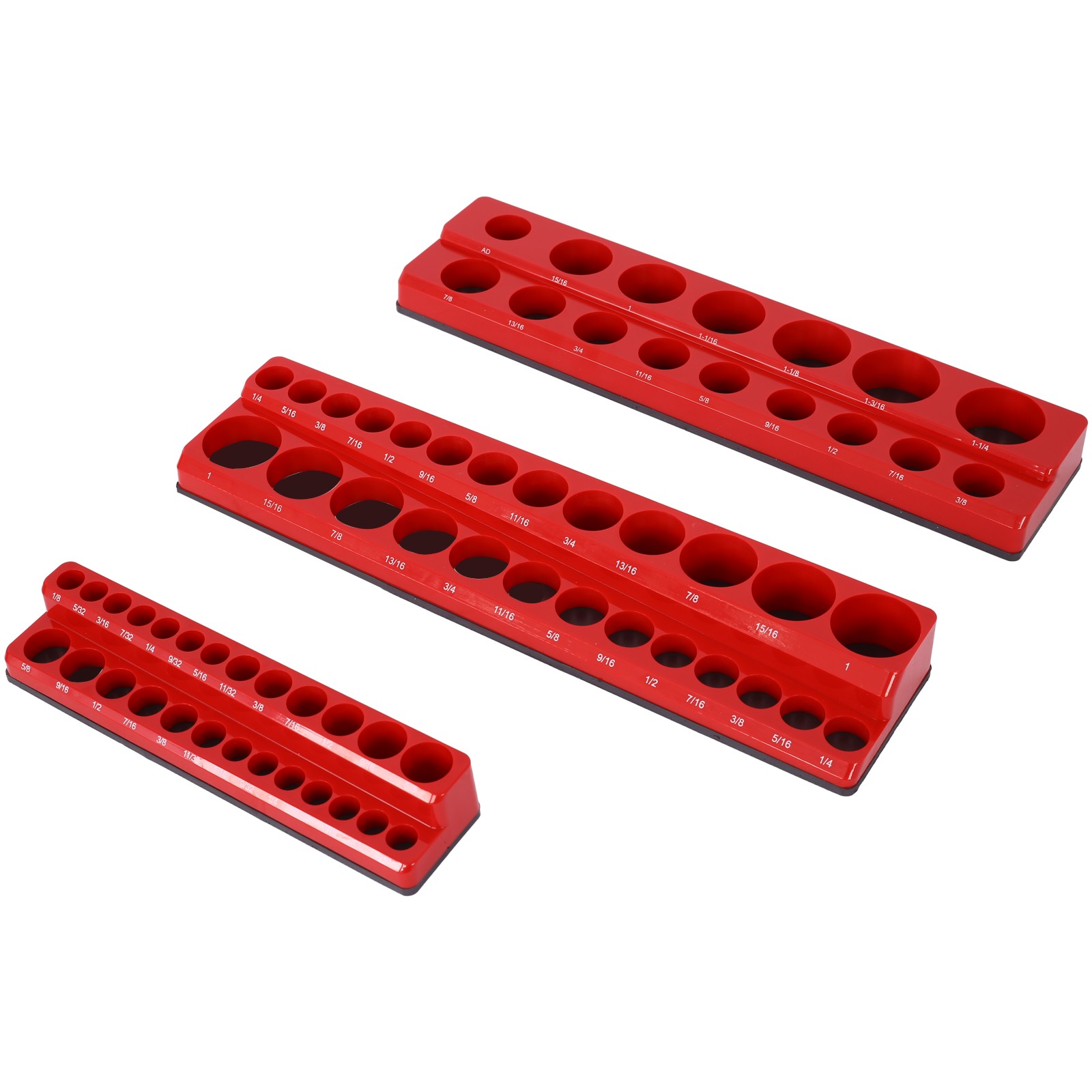 Magnetic Socket Organizer Set 68 Slots Socket Holder Set Includes 1/4" 3/8" 1/2"