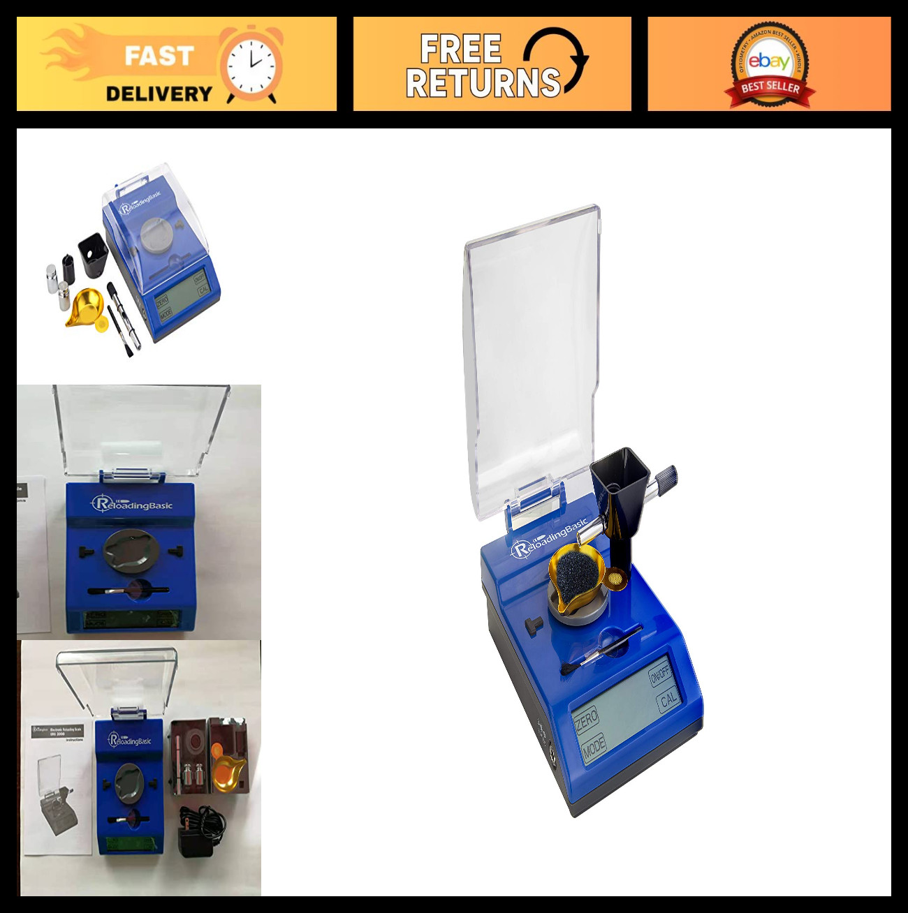 Electronic Reloading Powder Scale - Precision Weighing Balance, 2000g Capacity