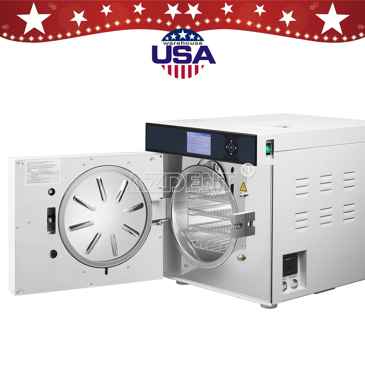 22L Class B Steam Sterilizer Dental Autoclave Pulsation vacuum With Printer