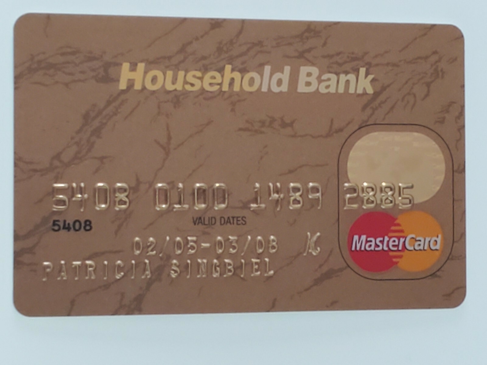 Household Bank Mastercard exp 2008 our cc1501