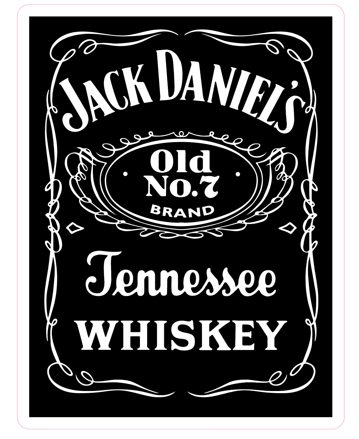 Jack Daniels Logo Vinyl Sticker - Waterproof, Multiple Sizes Available