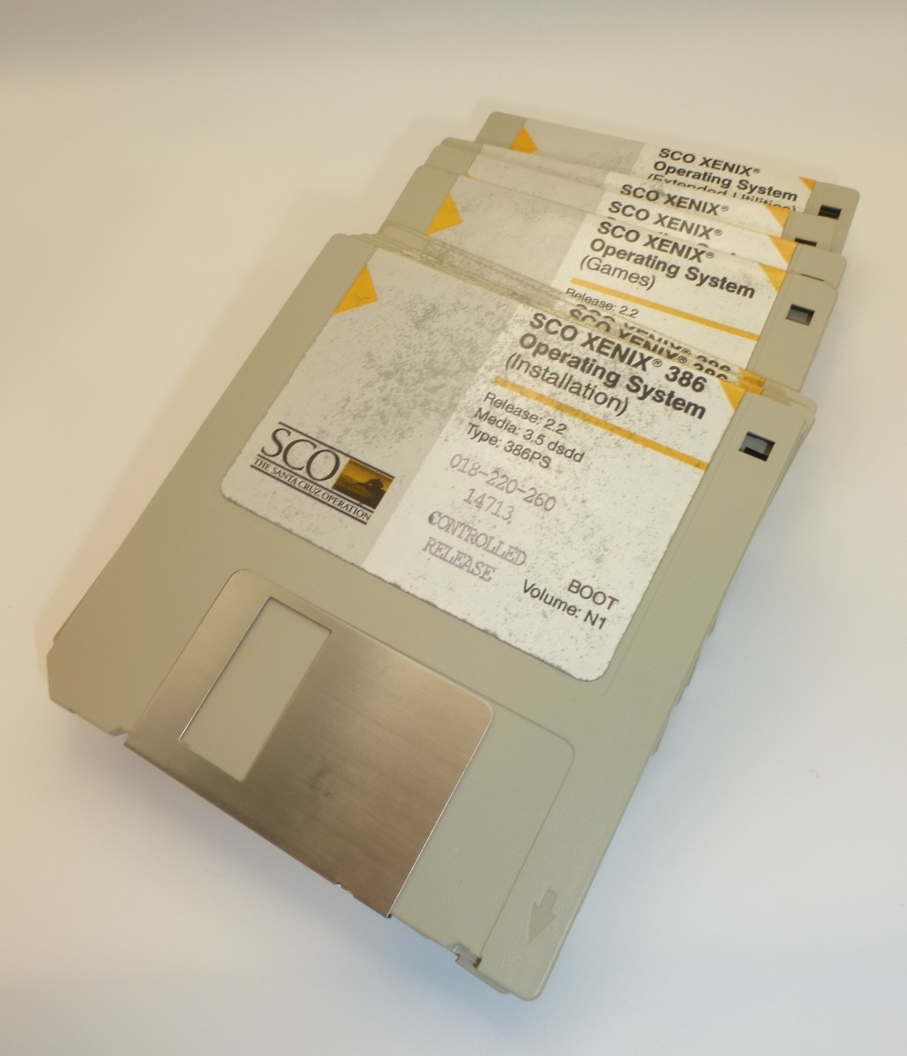 SCO XENIX 386 Release 2.2 3.5 Disk Set 720KB Complete N1–N6 B1 B2 X1–X5 Microso