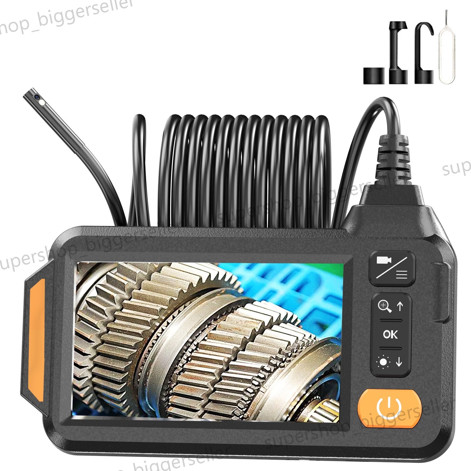 Upgrade Endoscope Camera with Light, 4.3' IPS Screen 1080P HD Inspection Camera