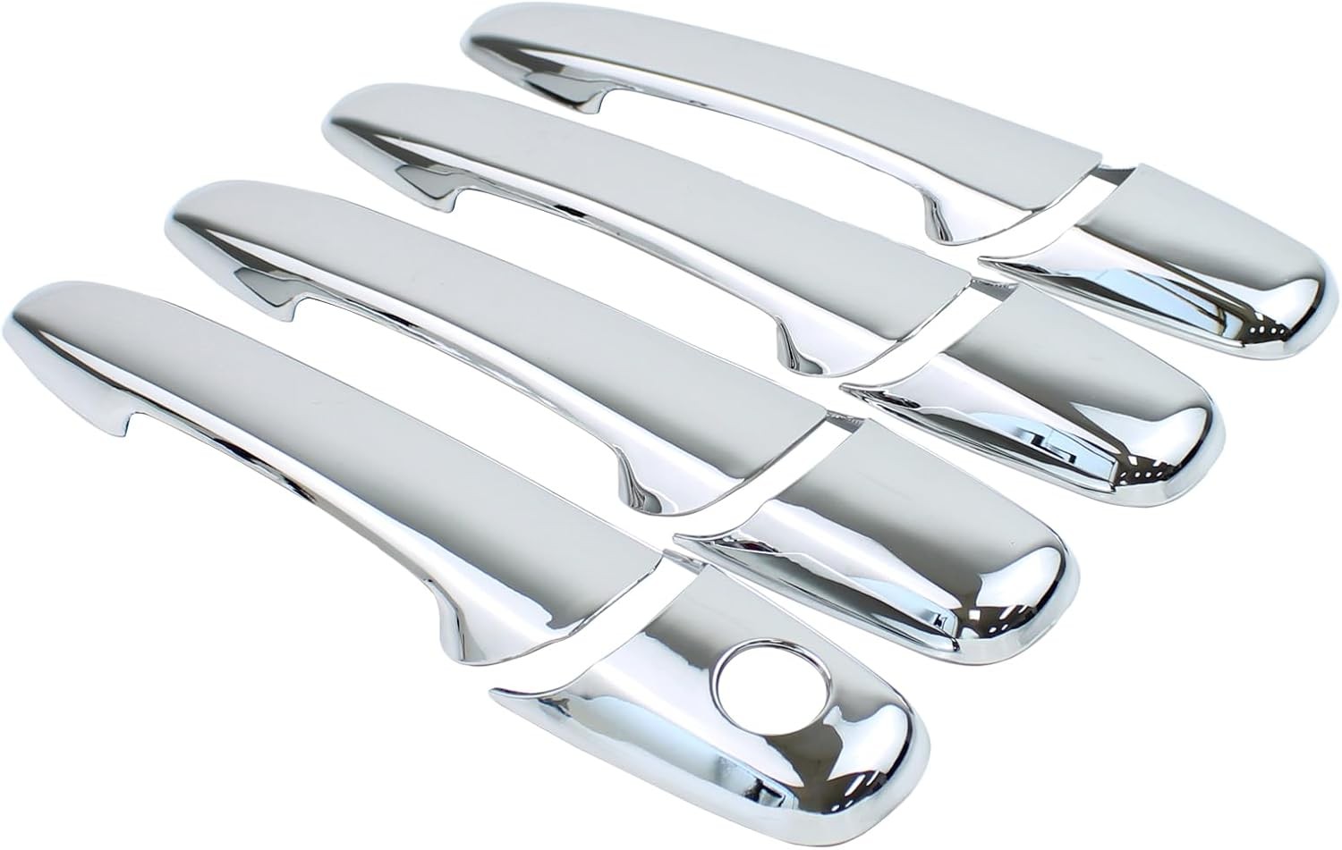 4 Chrome Front Rear Door Handle Covers for Ford Flex Edge Lincoln MKX