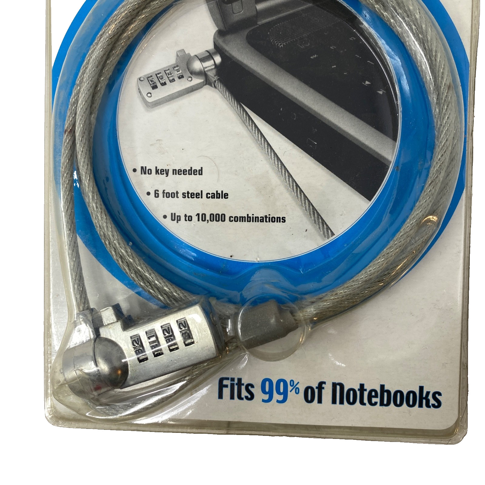 LENMAR 6' Foot Anti-Theft Cable Combo Lock for Notebook Computers