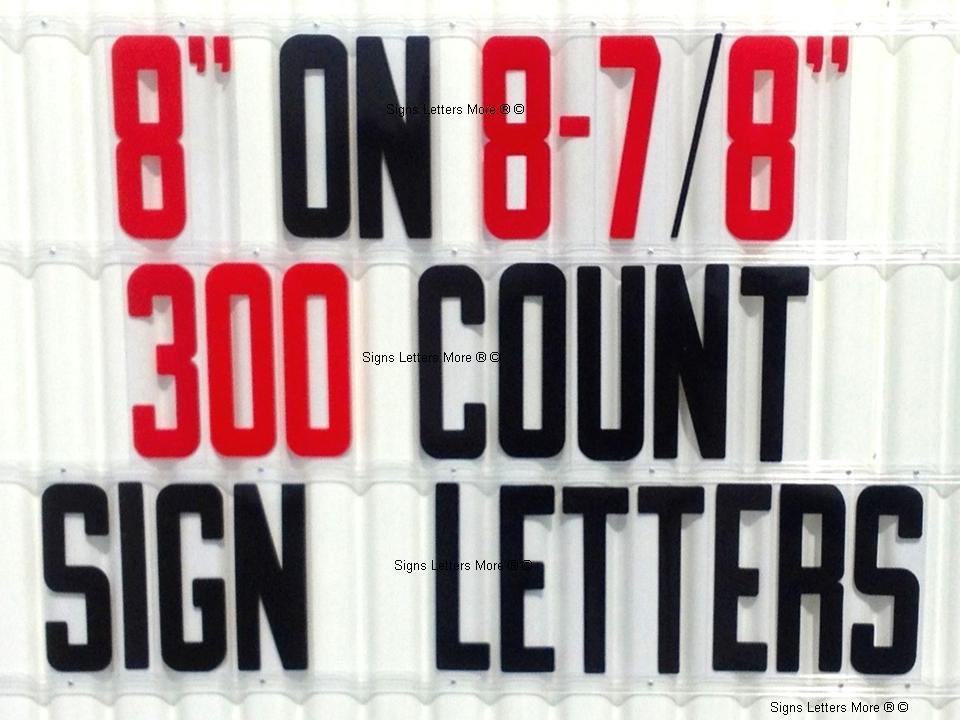 8" On 8 7/8" Readerboard Marquee Sign Flex Letter Set 300 Count