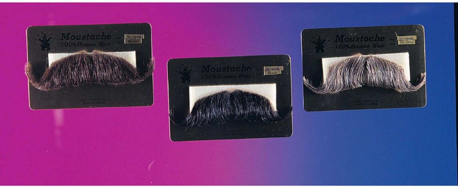 Rubies Costume Moustach 100%Human Hair -Professional Colonel Major Mustache :New
