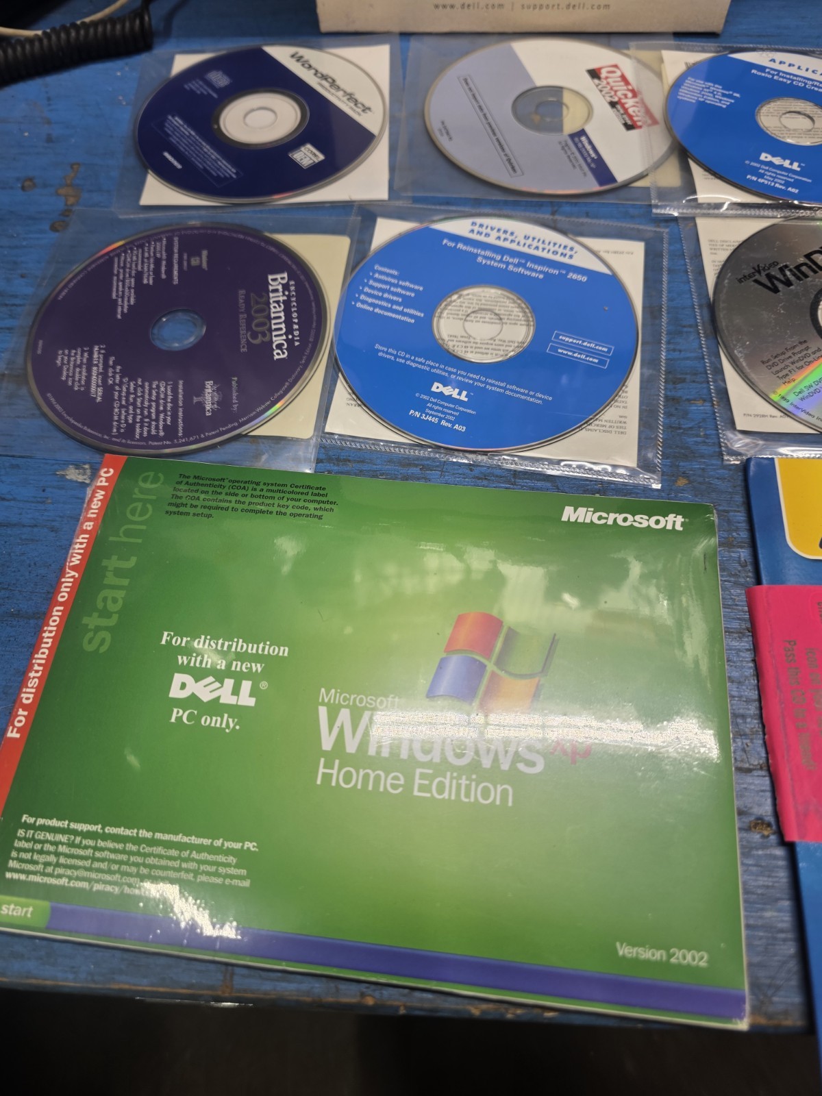 Microsoft Windows XP Home Edition Version 2002 New Sealed & Dell Software Discs