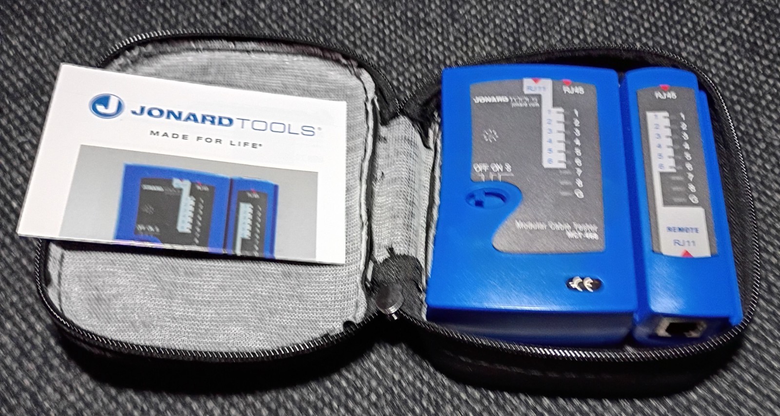 JONARD TOOLS MCT-468 Modular Cable Tester with Carrying Case