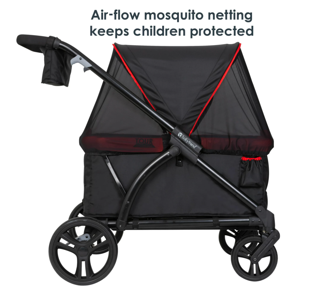Coche Para Bebes Cochecito Para Niños Convertible Pull Wagon Stroller Red NEW
