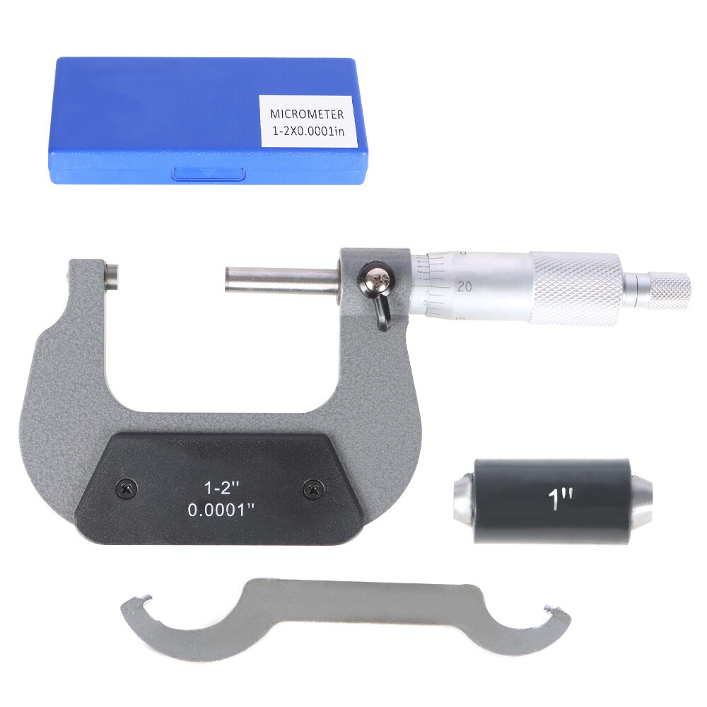 1-2" Standard Precision Outside Micrometer 0.0001" Carbide Tipped High Quality