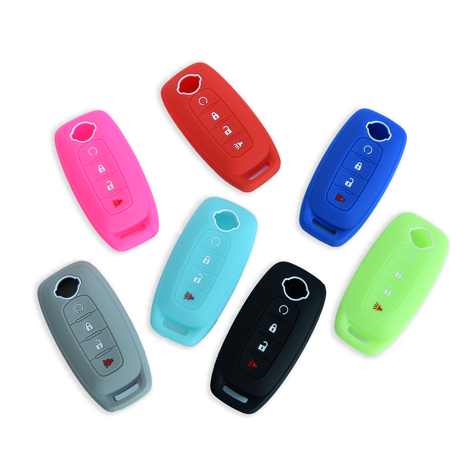 Fits  2023 - 2026 Nissan Kicks Remote Key Chain Solid Cover 4 button
