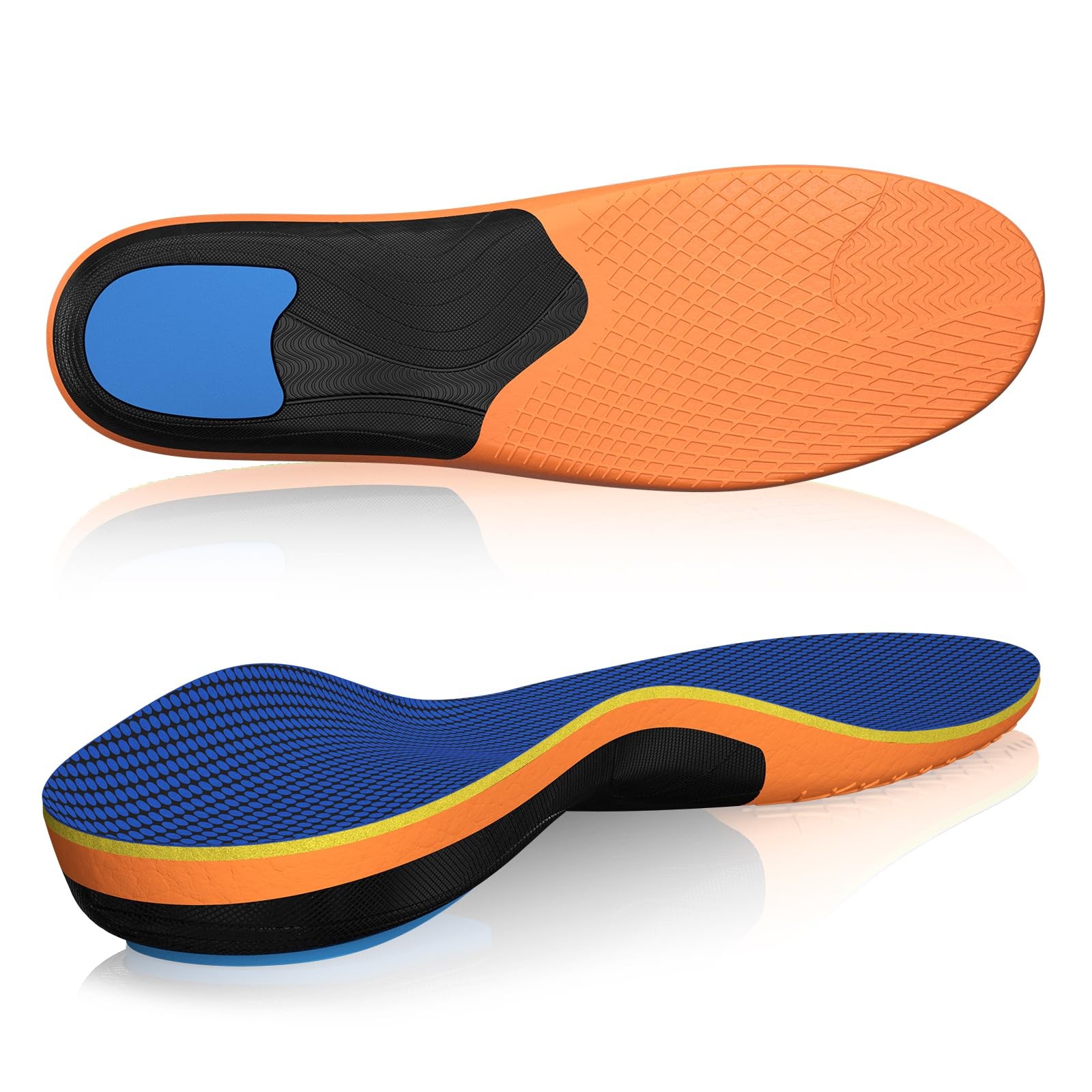Arch Shoe Insoles for Men and , Plantar Fasciitis Insoles for Flat Feet, Norm...