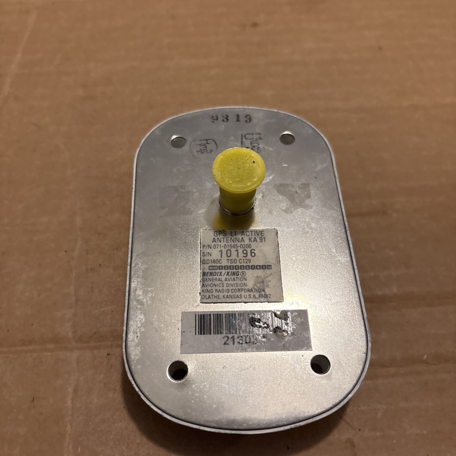 Bendix King KA 91 GPS L1 ACTIVE Antenna 071-01545-0200 Untested