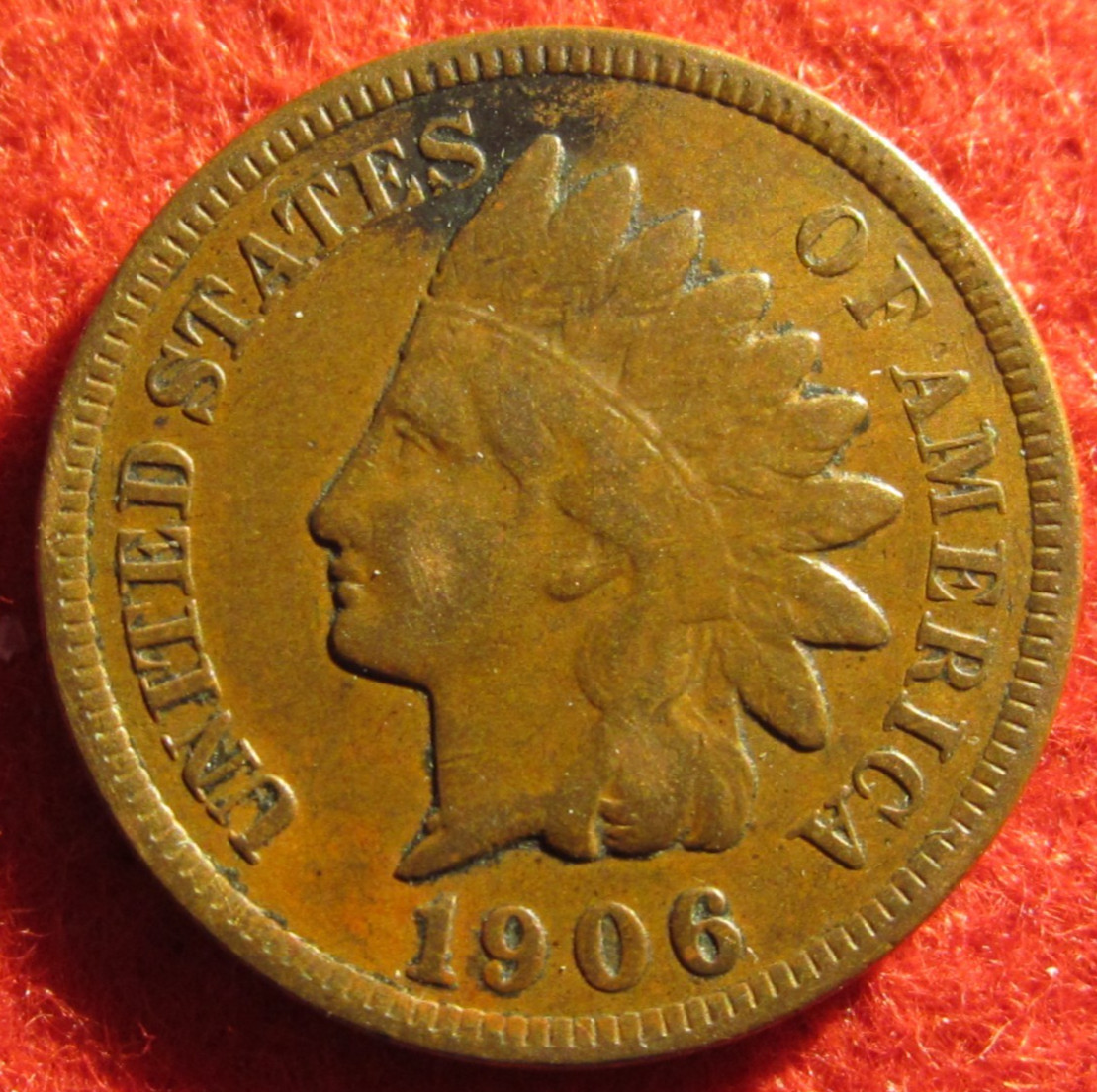 1906 Indian Head Cent/Penny - Circulated - Actual Coin A109
