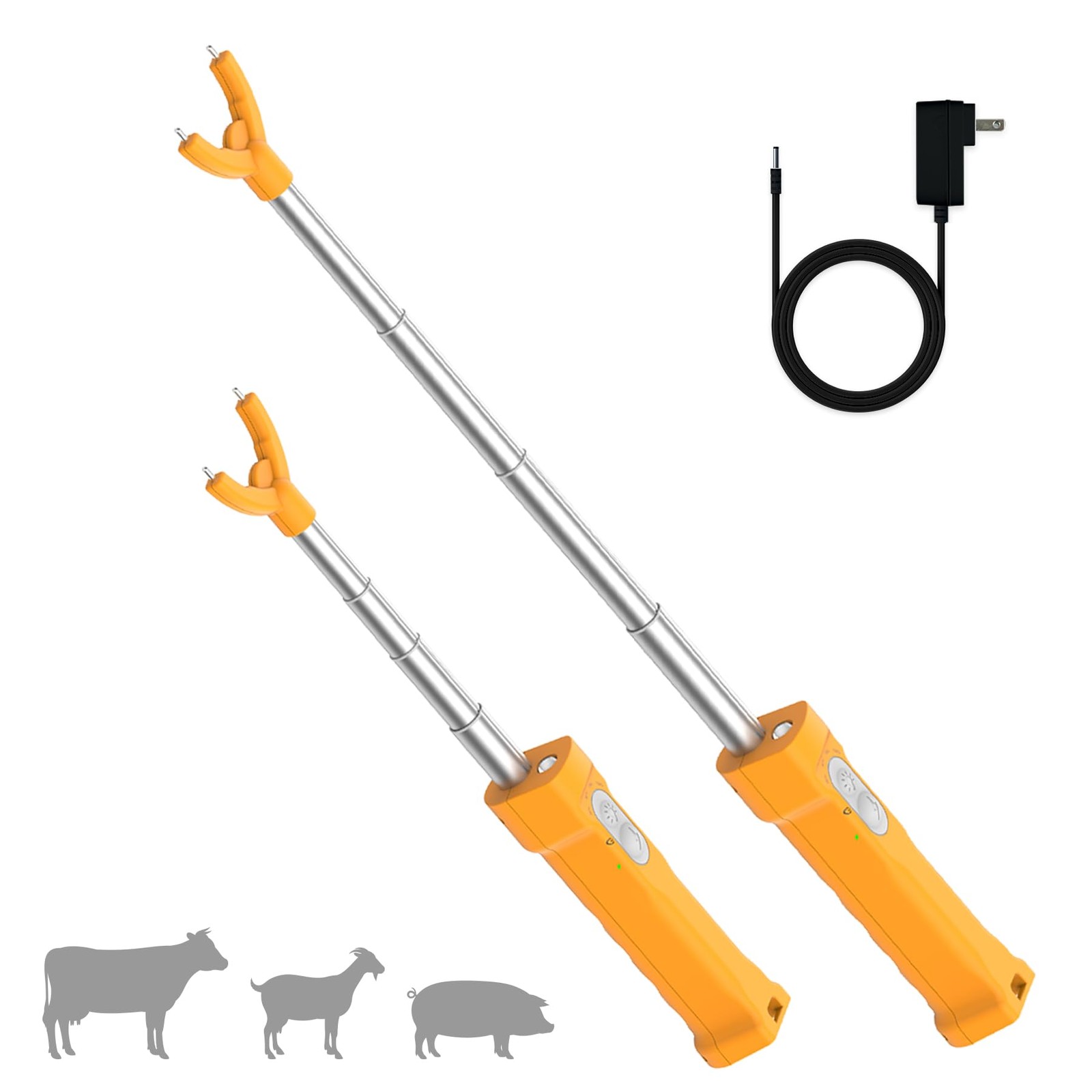 Hdroor Cattle Prod, Waterproof Electric Livestock Prod for Cattle with LED Li...