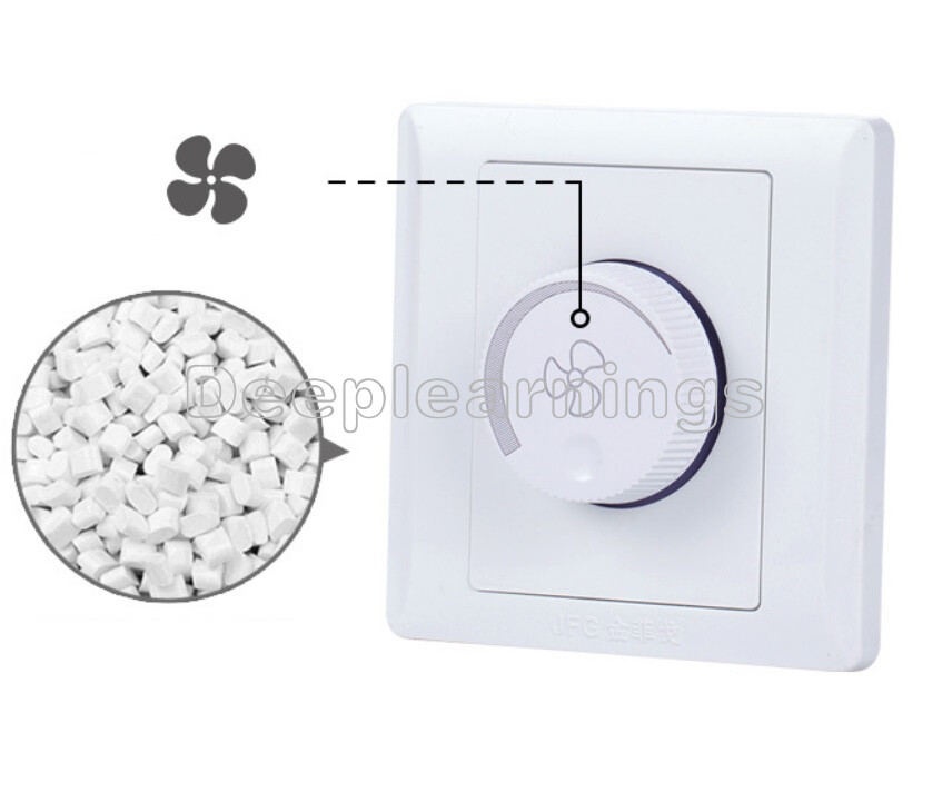 220V 10A Adjustment Ceiling Fan Speed Control Switch Wall Button Dimmer Switch E