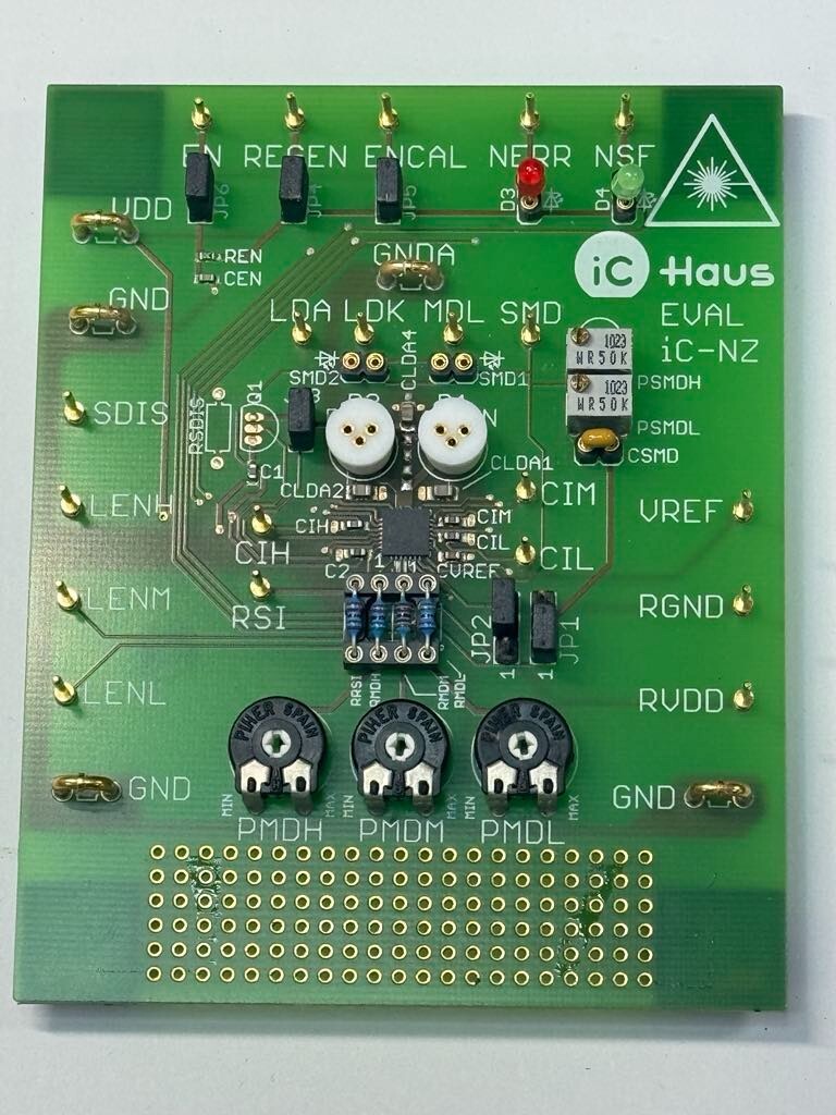 iC Haus 3 Channel Laser Pulse Regulator Board EVAL iC-NZ