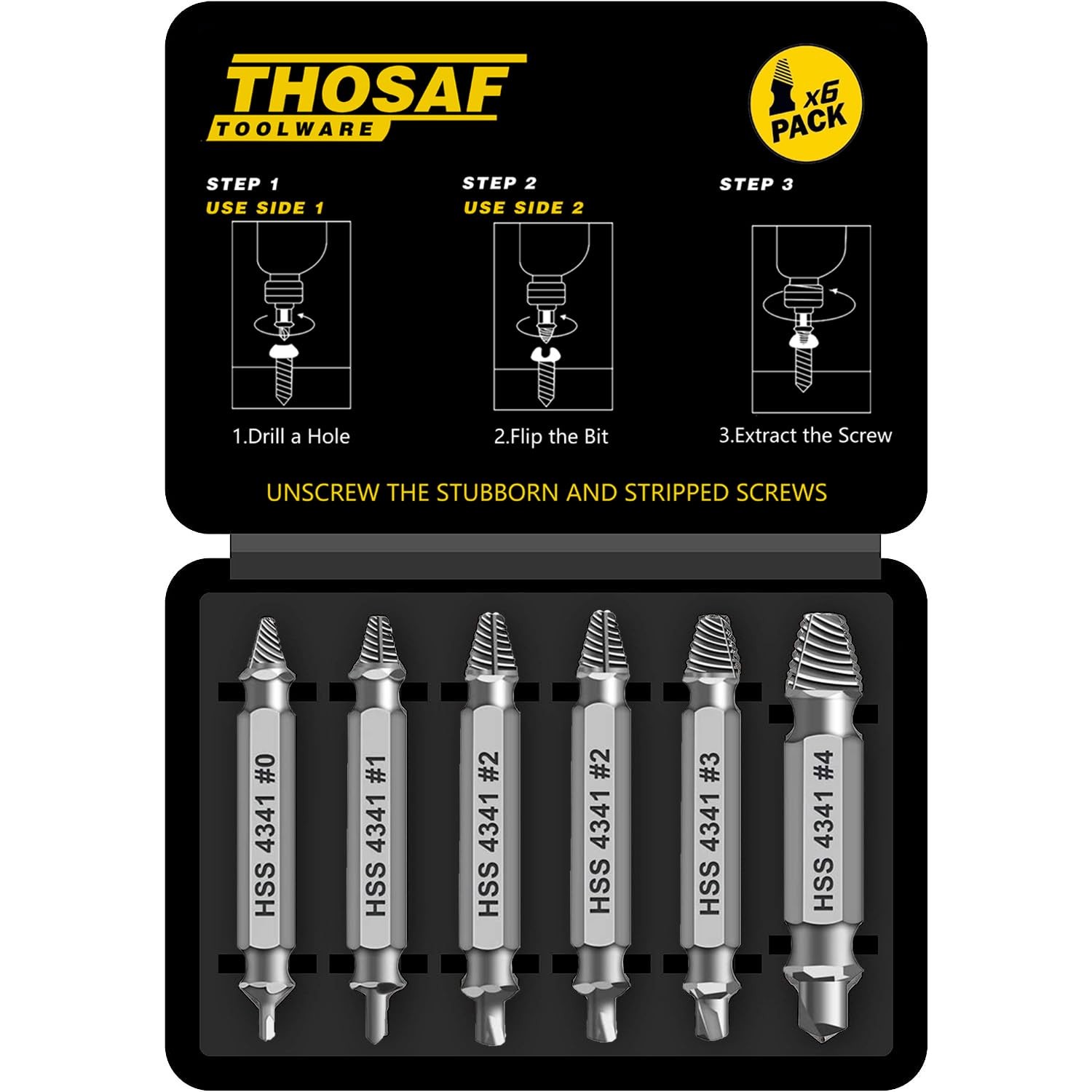 Gifts for Men,THOSAF Damaged Screw Extractor Set,Fathers Day Gifts for Dad fr...