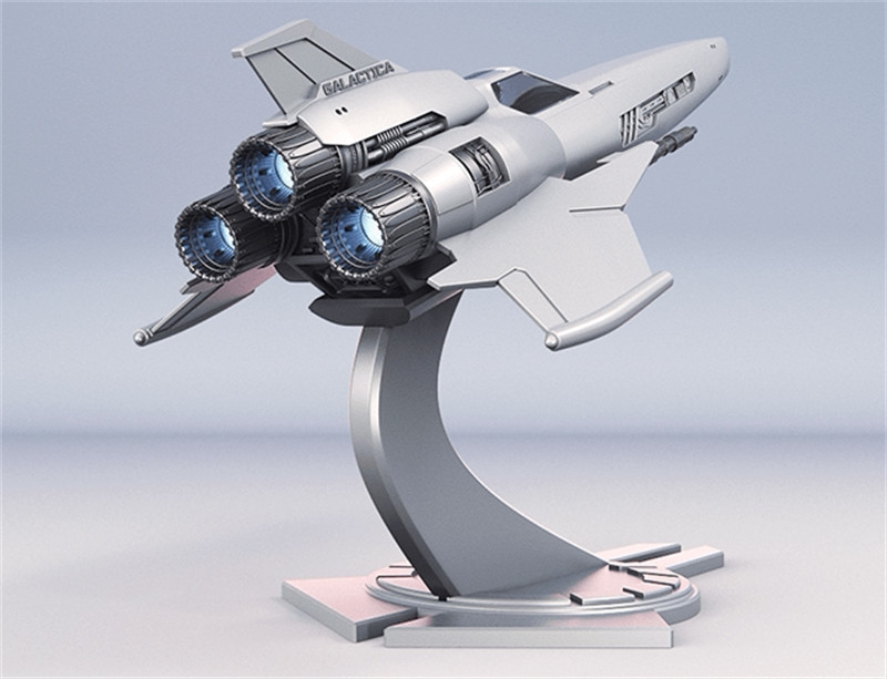 1/32 Battlestar Galactica Viper MK II fighter jet Model Kit 3D Printing W/base