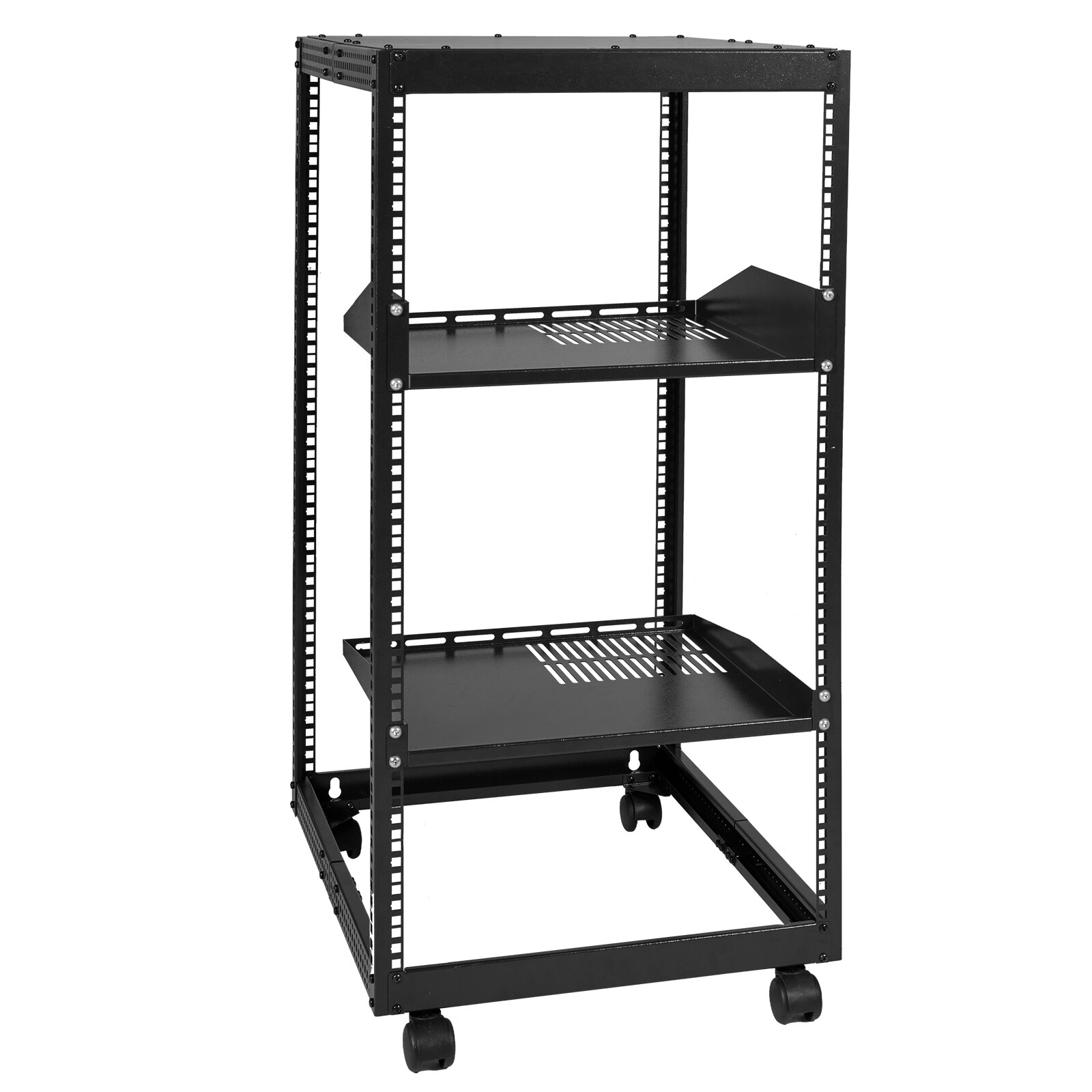 VEVOR 20U 4 Post Open Frame Server Rack Network Enclosure 23''-40'' Adjustable